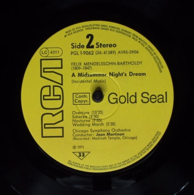 RCA PGL 1-9062 - Georges Bizet, Felix Mendelssohn-Bartholdy, Chi - Image 4