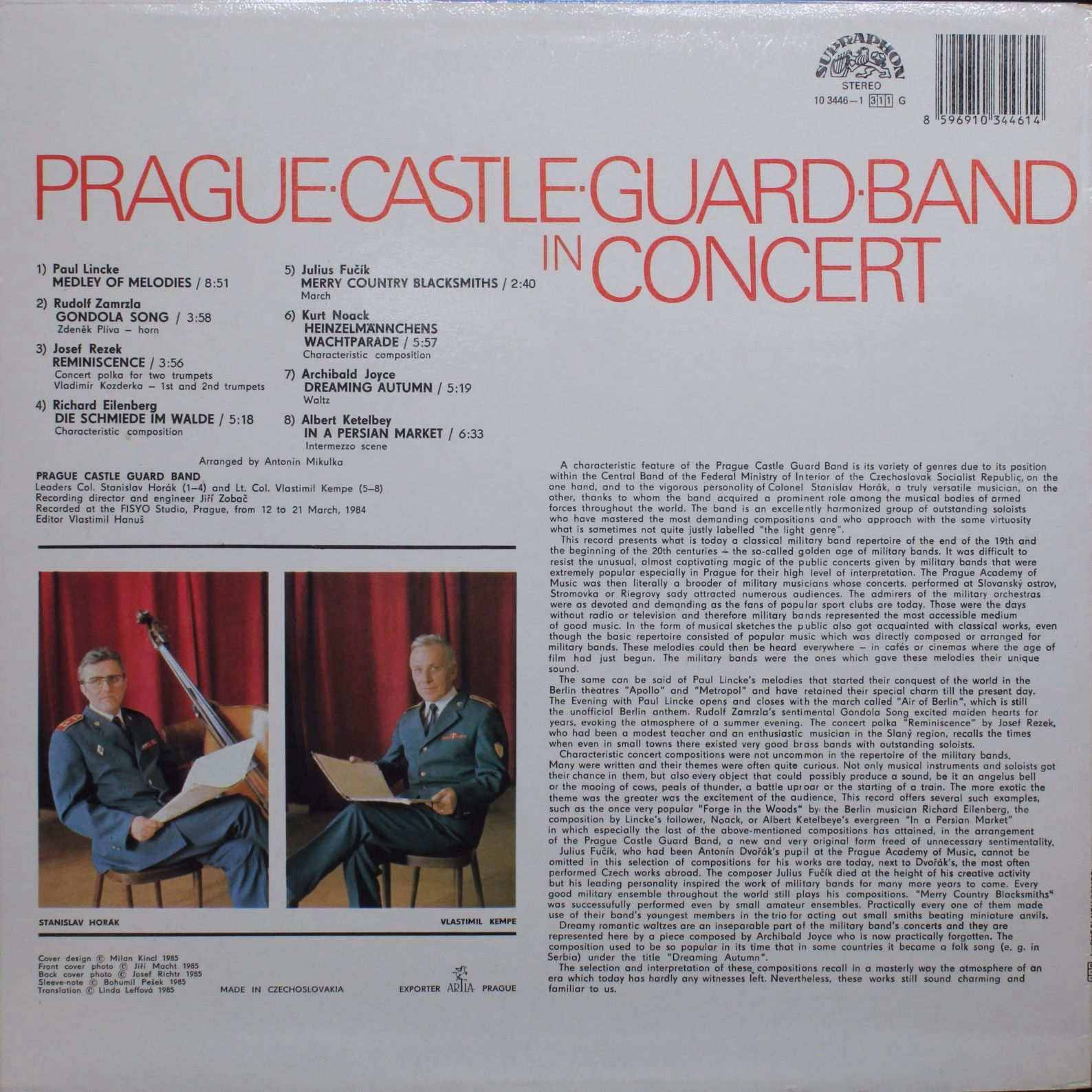 Supraphon 1113 3446 - Hudba Hradní Stráže - In Concert - Image 2