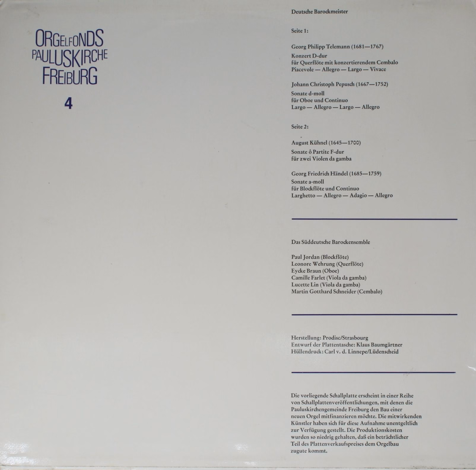 Prodisc (5) PS 37116 - Georg Friedrich Händel, August Kühnel, Jo - Image 2