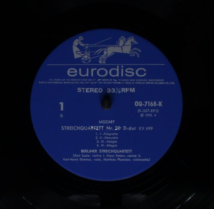 Eurodisc QQ-7168-K - Wolfgang Amadeus Mozart, Suske-Quartett - S - Image 3