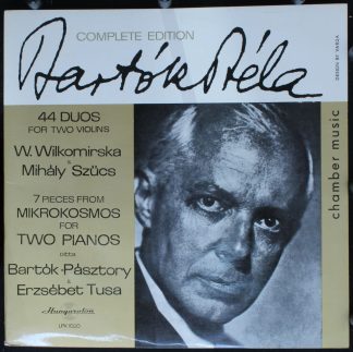 Hungaroton SLPX 11320 - Béla Bartók, Wanda Wilkomirska, Mihály S