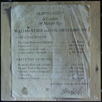 Columbia Masterworks M 30825 - Glenn Gould, William Byrd, Orland