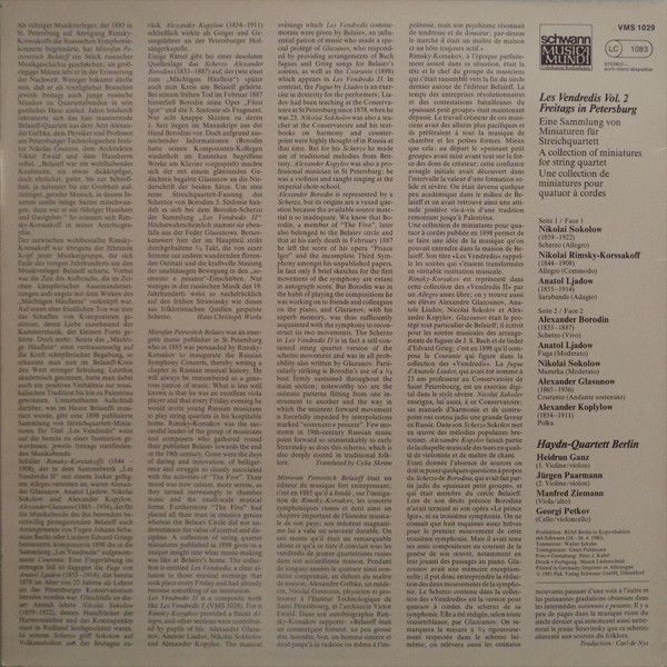 Schwann Musica Mundi VMS 1029 - Alexander Glazunov, Alexander Bo - Image 2