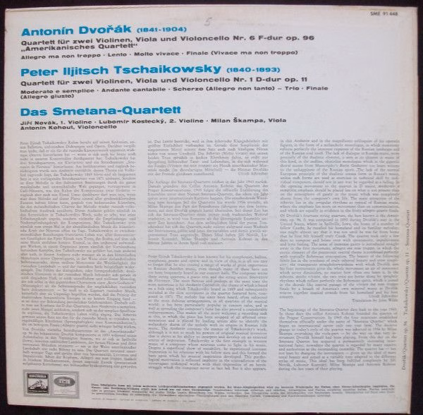 Electrola SME 91 448 - Antonín Dvořák, Pyotr Ilyich Tchaikovsky, - Image 2