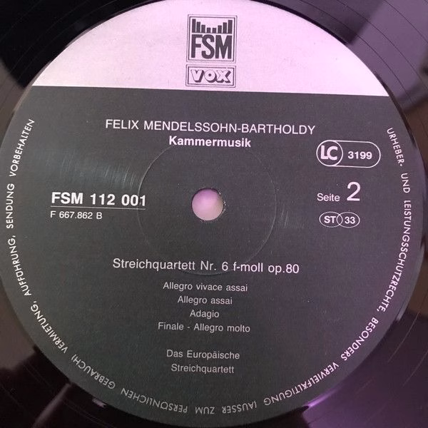 FSM FSM 112 001 - Felix Mendelssohn-Bartholdy, Trio Bell'Arte, D - Image 4