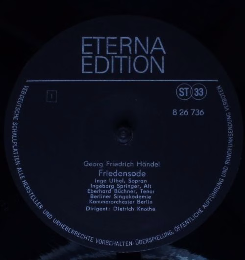 Eterna 8 26 736 - Georg Friedrich Händel, Berliner Singakademie, - Image 3