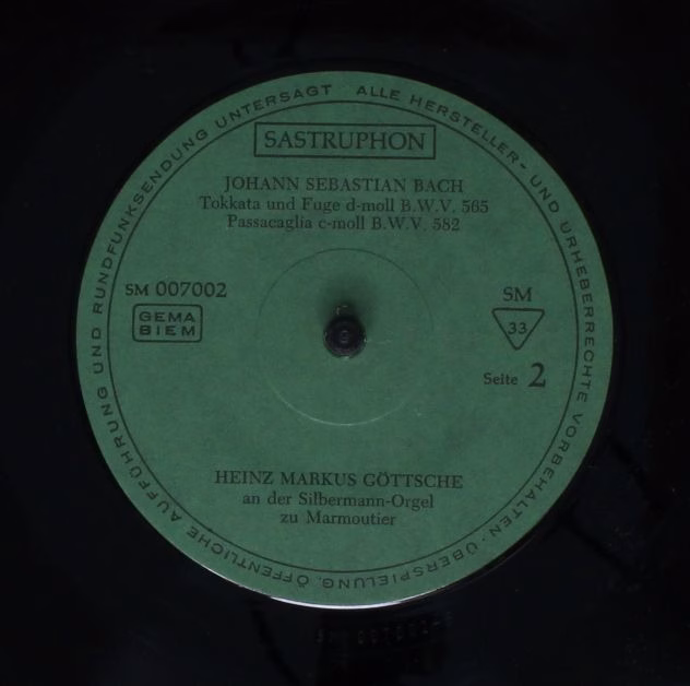 Sastruphon SM 007002 - Johann Sebastian Bach, Heinz Markus Götts - Image 4