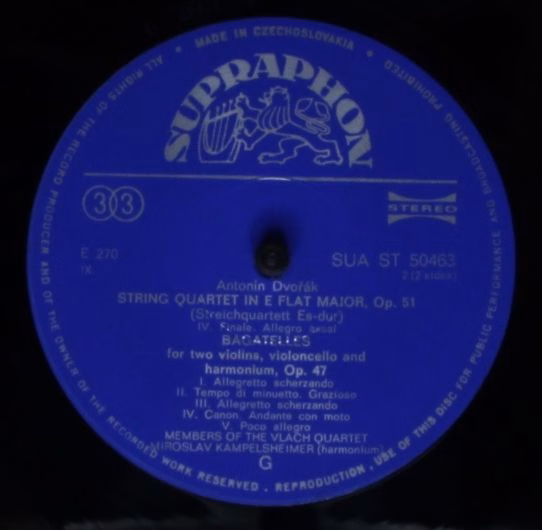Supraphon SUA ST 50463 - Antonín Dvořák, Vlach Quartet, Miroslav - Image 3