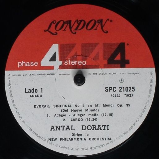 London Records SPC 21025 - Antonín Dvořák, Antal Dorati, New Phi - Image 4
