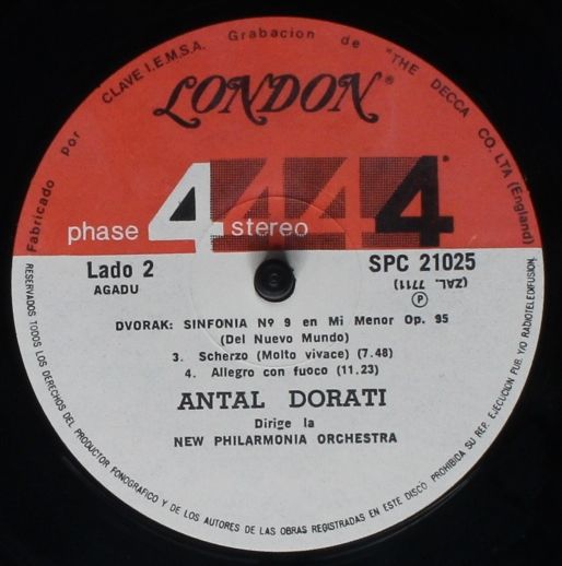 London Records SPC 21025 - Antonín Dvořák, Antal Dorati, New Phi - Image 5