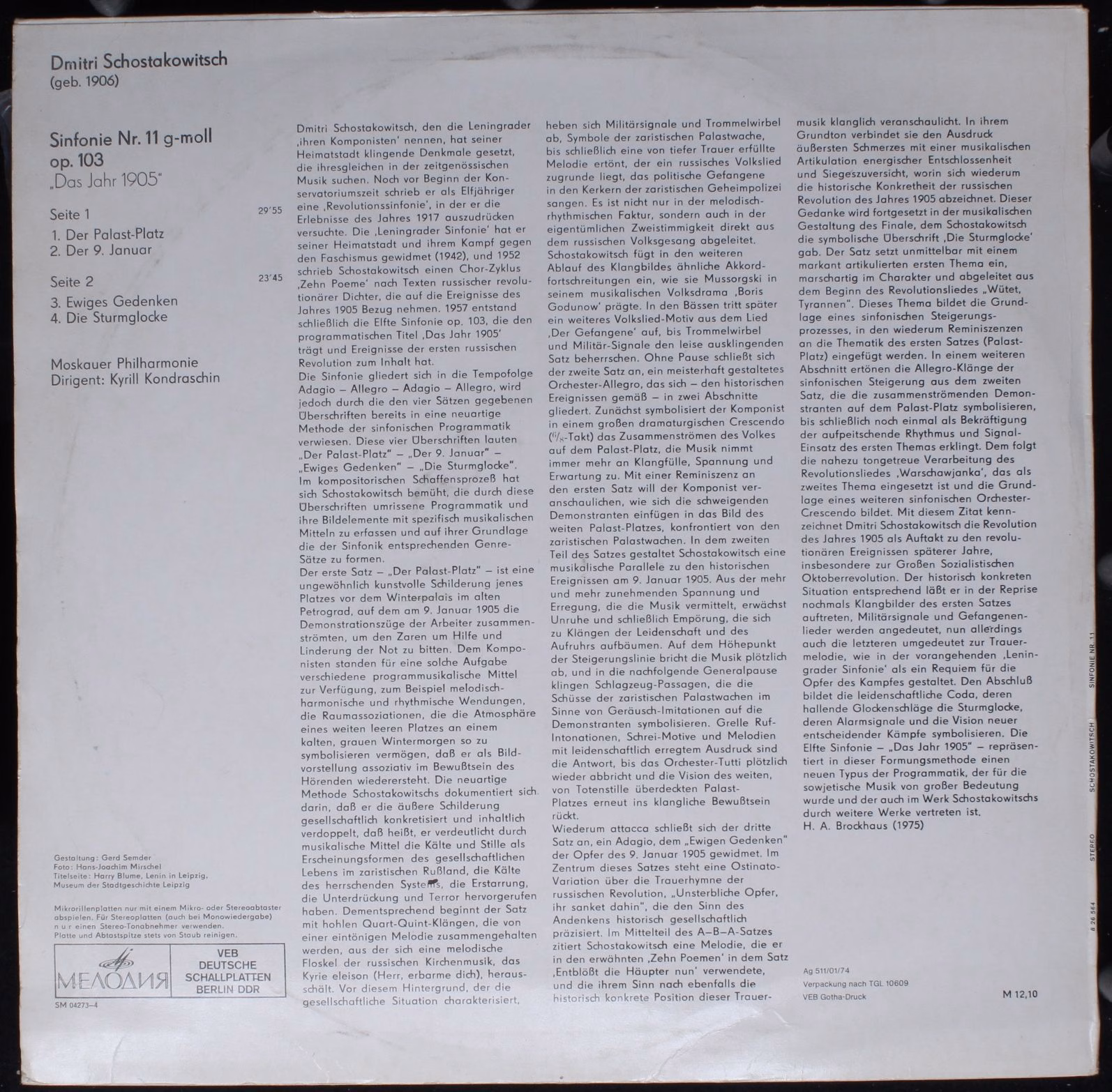 Melodia Eterna 8 26 564 - Dmitri Shostakovich, Moscow Philharmon - Image 2