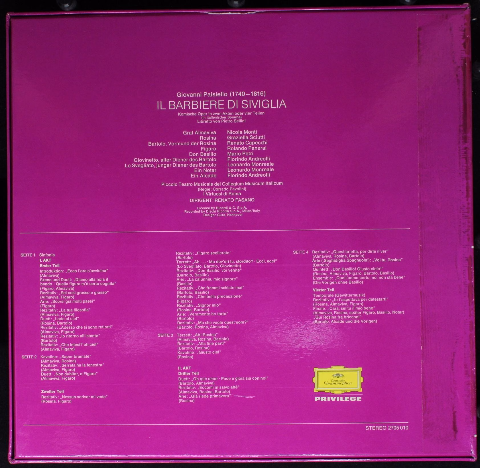 Deutsche Grammophon 2705 010 - Giovanni Paisiello, Graziella Sci - Image 2