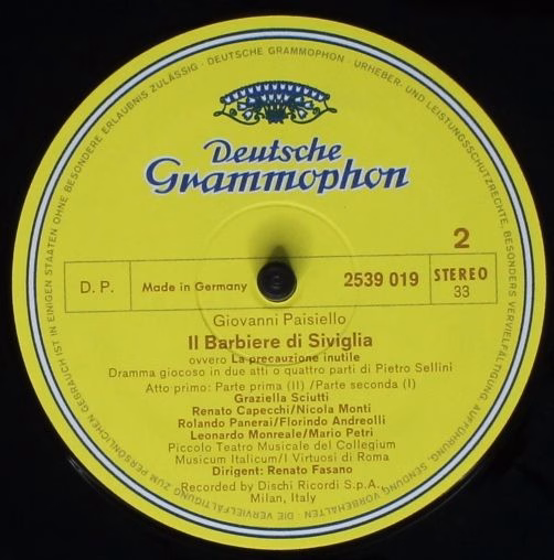 Deutsche Grammophon 2705 010 - Giovanni Paisiello, Graziella Sci - Image 7