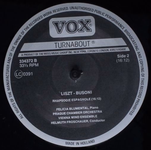 VOX/Turnabout TV 334 372 - Isaac Albéniz, Franz Liszt, Ferruccio - Image 4