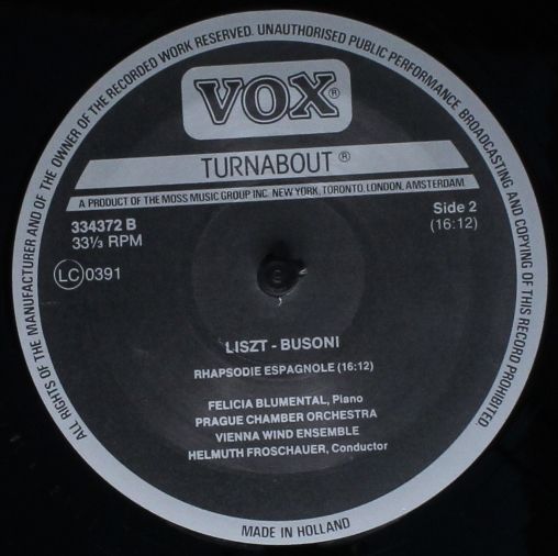 VOX/Turnabout TV 334 372 - Isaac Albéniz, Franz Liszt, Ferruccio - Image 4