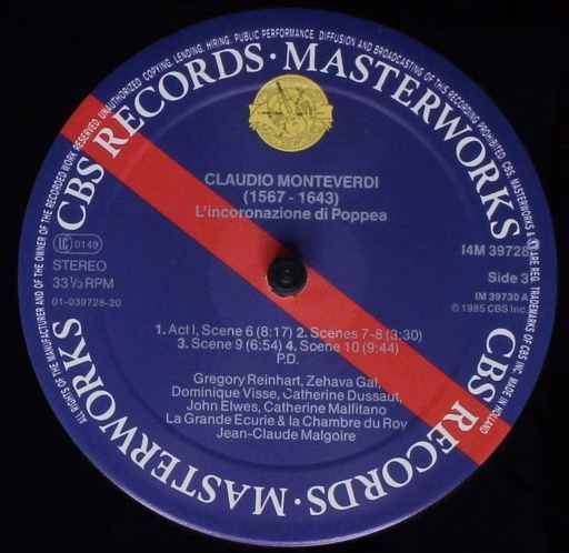 CBS Masterworks I4M 39728 - Claudio Monteverdi, Jean-Claude Malg - Image 5