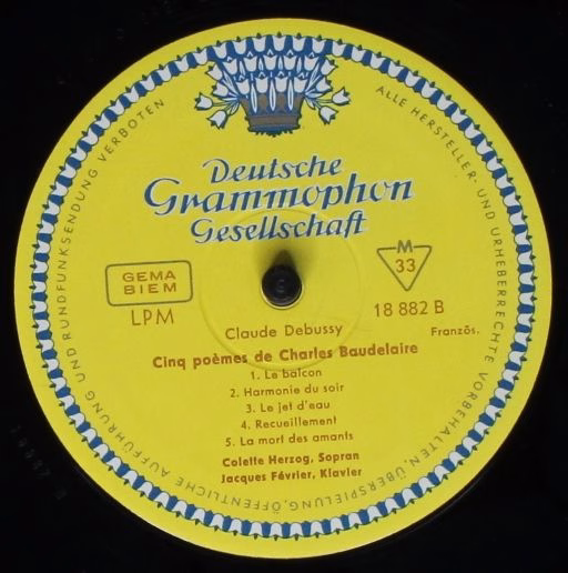 Deutsche Grammophon LPM 18 882 - Francis Poulenc, Claude Debussy - Image 4