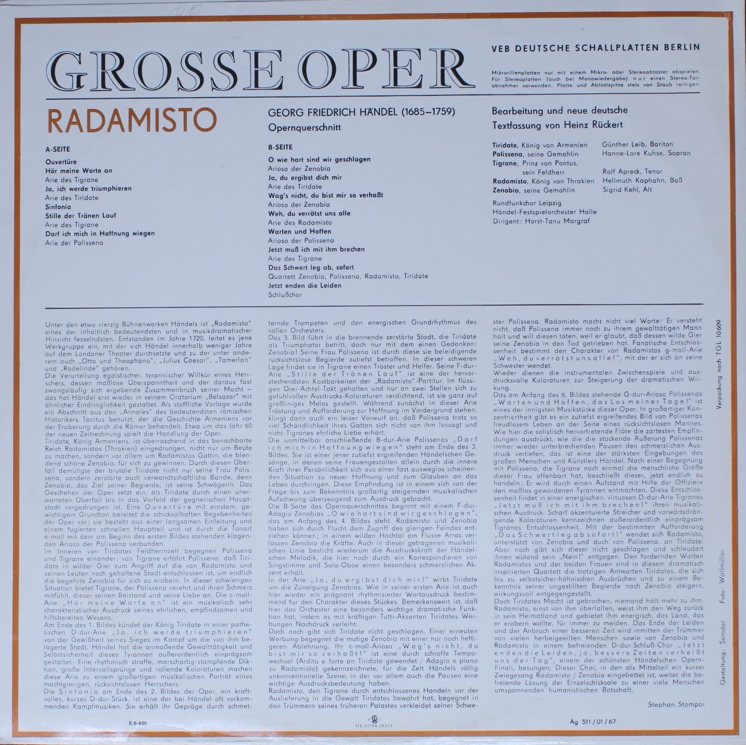 Eterna 8 25 323 - Georg Friedrich Händel, Hanne-Lore Kuhse, Sigr - Image 2