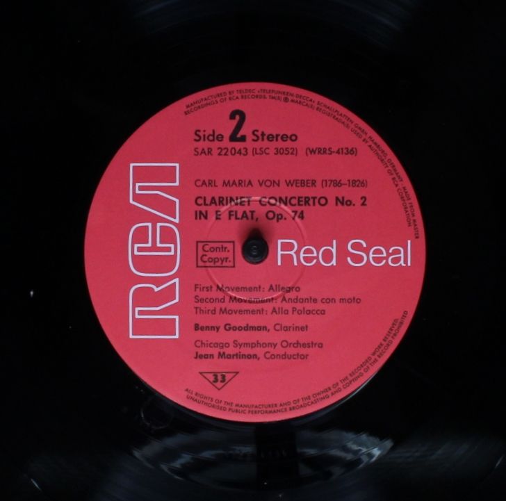 RCA Red Seal SAR 22043 - Carl Maria von Weber, Benny Goodman, Ch - Image 4