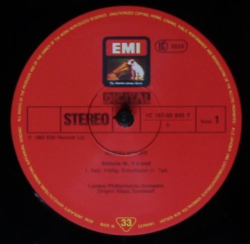 His Master's Voice 1C 157-03 835/36 - Gustav Mahler, Klaus Tenns - Image 4