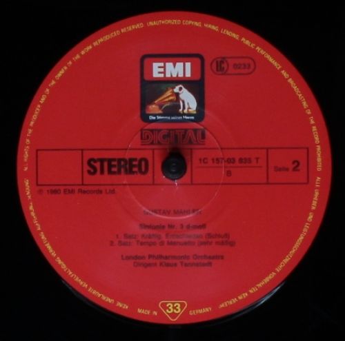 His Master's Voice 1C 157-03 835/36 - Gustav Mahler, Klaus Tenns - Image 5