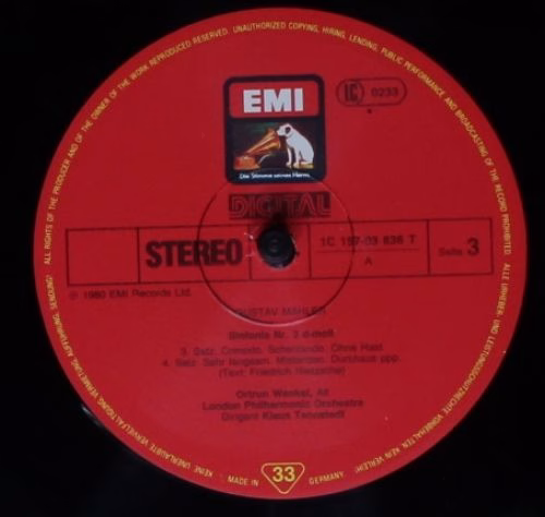 His Master's Voice 1C 157-03 835/36 - Gustav Mahler, Klaus Tenns - Image 6