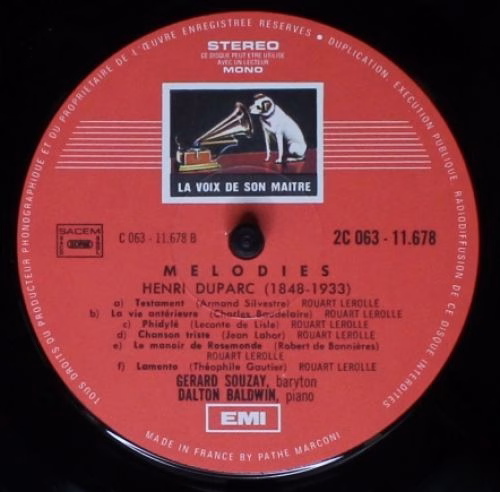 La Voix De Son Maître 2C 063 - 11.678 - Henri Duparc, Gérard Sou - Image 4
