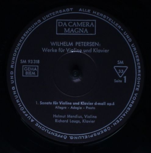 Da Camera Magna SM 93318-19 - Wilhelm Petersen, Helmut Mendius, - Image 4