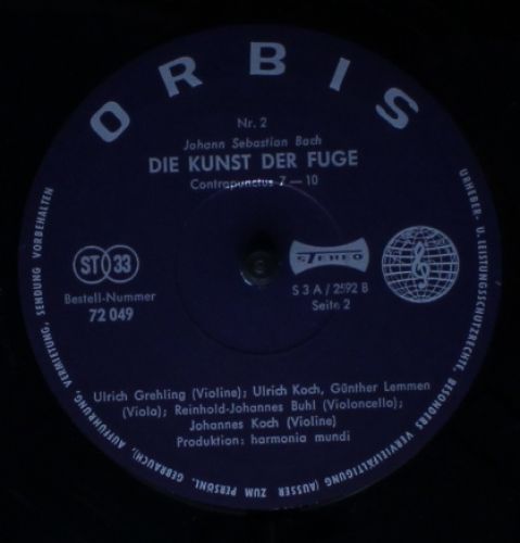 Orbis 72 037 - Johann Sebastian Bach - Die Kunst Der Fuge - Image 6