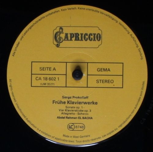 Capriccio CA 18 6021 - Sergei Prokofiev, Abdel Rahman El Bacha - - Image 3