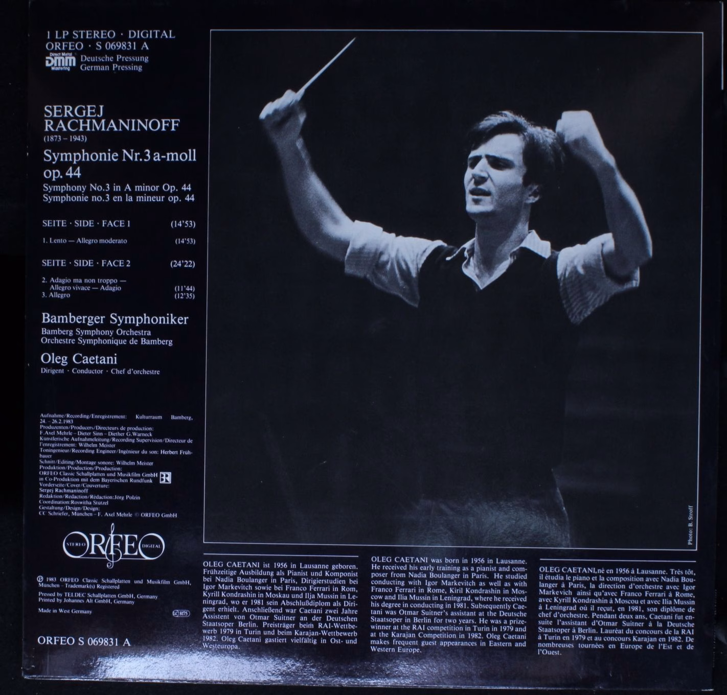 Orfeo (2) S 069831 A - Sergei Rachmaninoff, Bamberger Symphonike - Image 2