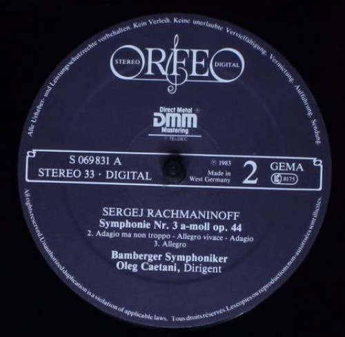 Orfeo (2) S 069831 A - Sergei Rachmaninoff, Bamberger Symphonike - Image 4