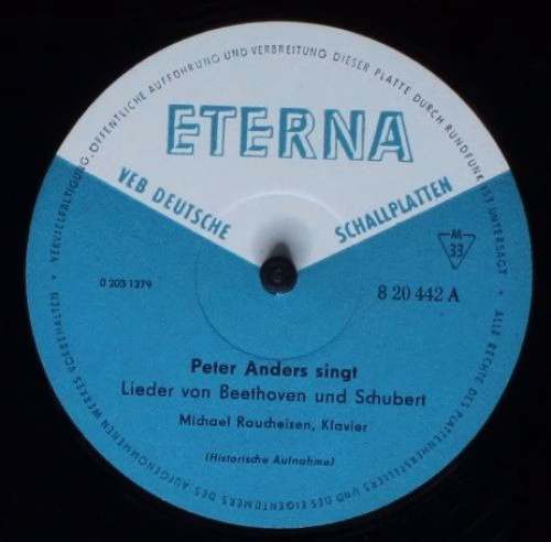 Eterna 8 20 442 - Peter Anders (2) - Lieder Von Beethoven, Schub - Image 3