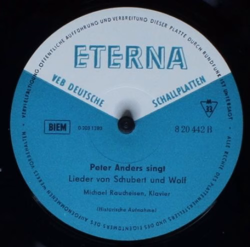 Eterna 8 20 442 - Peter Anders (2) - Lieder Von Beethoven, Schub - Image 4