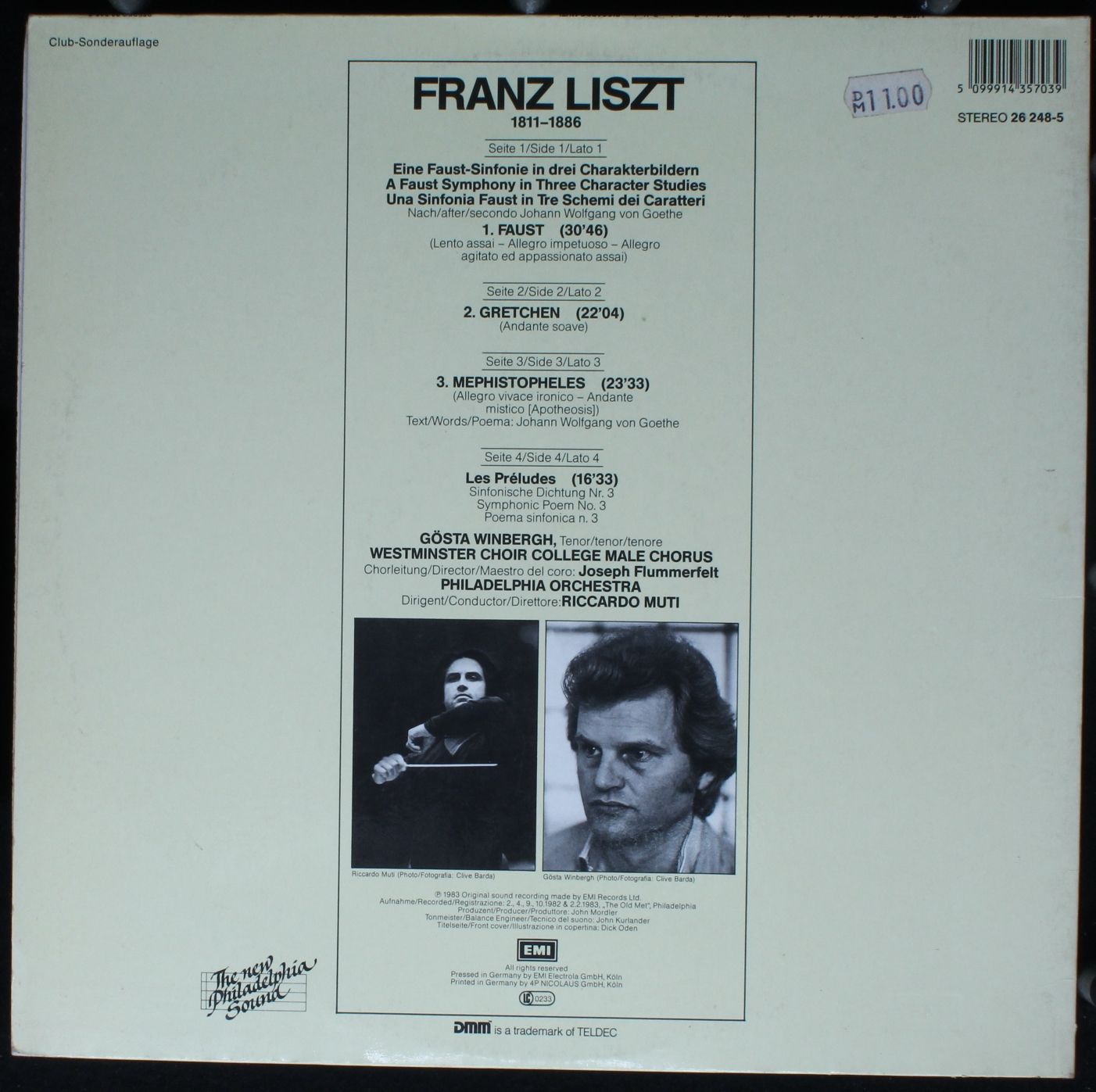 His Master's Voice Digital 26 248-5 - Franz Liszt, Riccardo Muti - Image 4