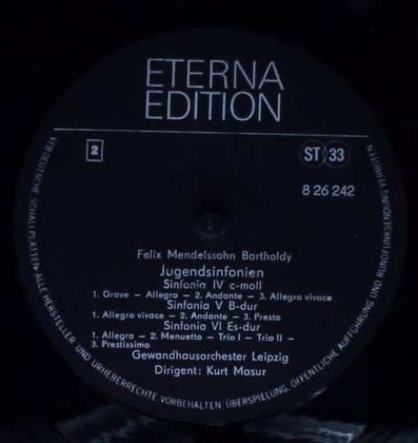 Eterna 8 26 242 - Felix Mendelssohn-Bartholdy, Gewandhausorchest - Image 4