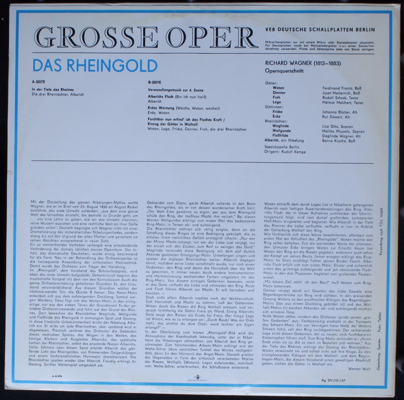 Eterna 8 25 091 - Richard Wagner, Staatskapelle Berlin, Rudolf K - Image 2