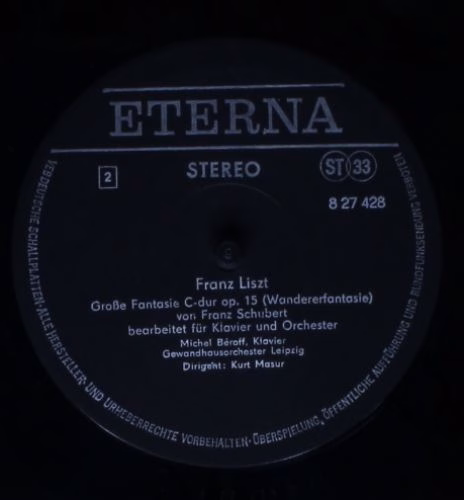 Eterna 8 27 428 - Franz Liszt, Michel Béroff, Gewandhausorcheste - Image 4