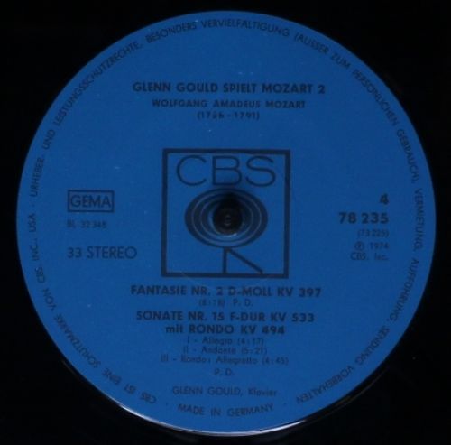 CBS 78 235 - Glenn Gould, Wolfgang Amadeus Mozart - Glenn Gould - Image 7