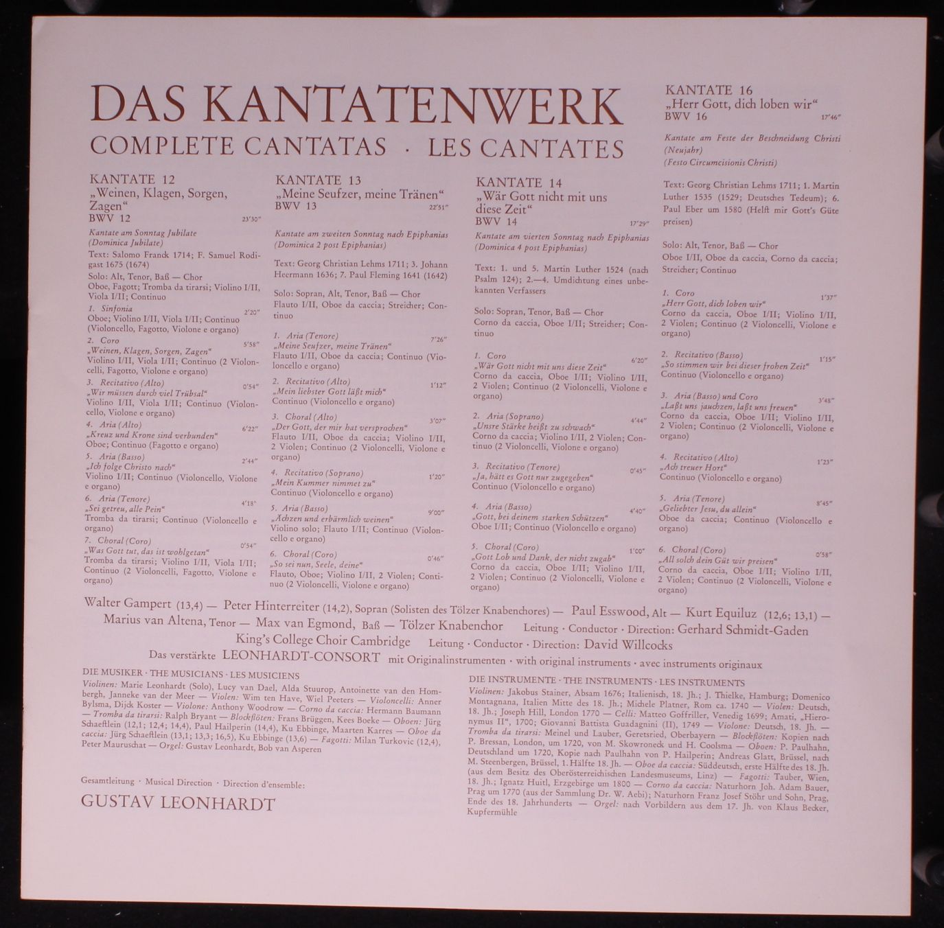 Telefunken SKW 4/1-2 - Johann Sebastian Bach - Kantatenwerk · Co - Image 3