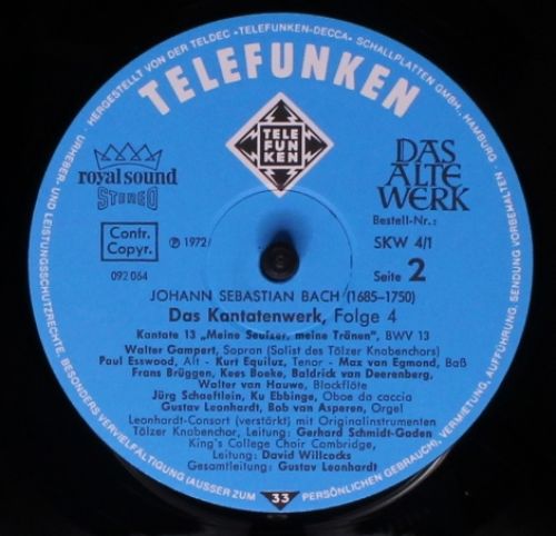 Telefunken SKW 4/1-2 - Johann Sebastian Bach - Kantatenwerk · Co - Image 5