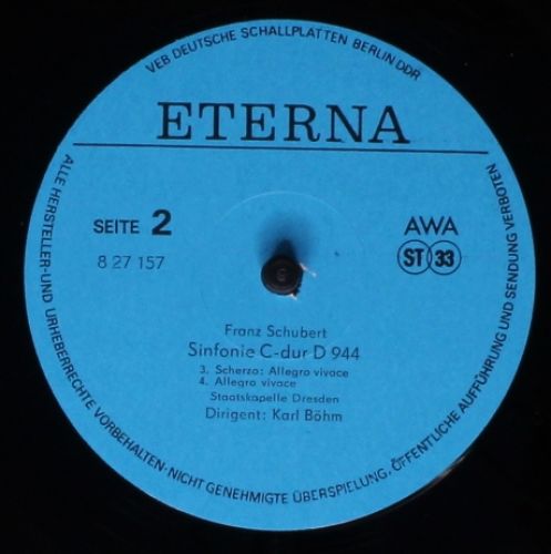 Eterna 8 27 157 - Franz Schubert, Staatskapelle Dresden, Karl Bö - Image 4