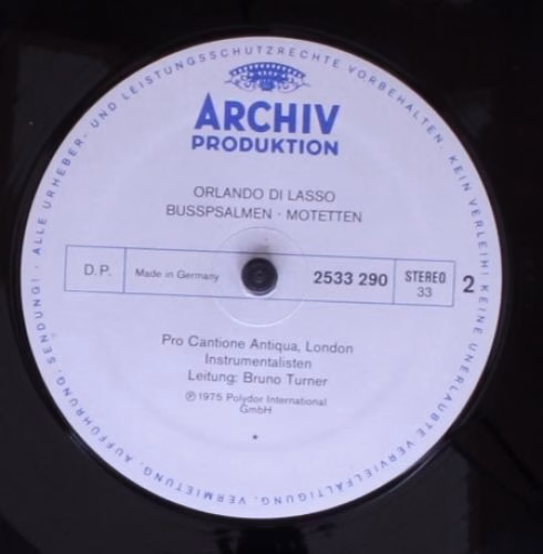 Archiv Produktion 2533 290 - Roland de Lassus, Pro Cantione Anti - Image 6