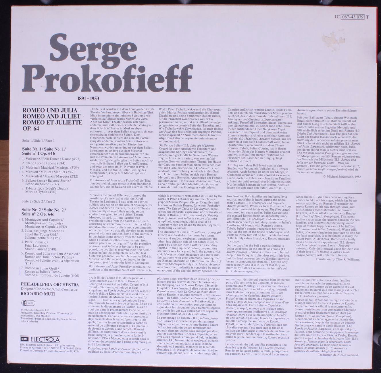 His Master's Voice Digital 1C 067-43 079 T - Sergei Prokofiev, R - Image 2