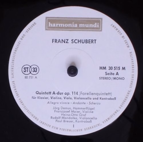 Deutsche Harmonia Mundi HM 30515 M - Franz Schubert, Collegium A - Image 3