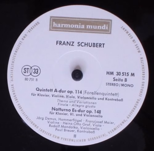Deutsche Harmonia Mundi HM 30515 M - Franz Schubert, Collegium A - Image 4