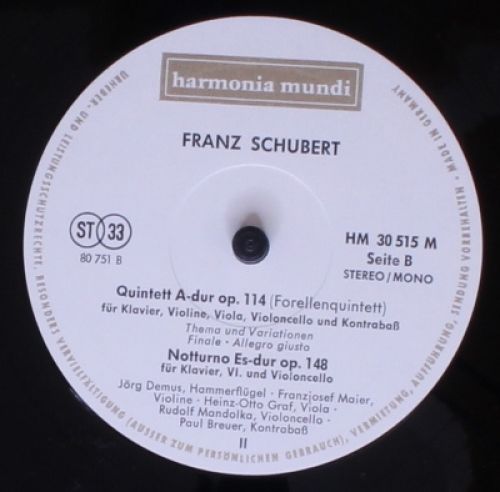 Deutsche Harmonia Mundi HM 30515 M - Franz Schubert, Collegium A - Image 4