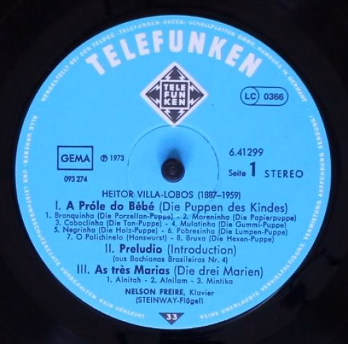 Telefunken SAT 22547 - Heitor Villa-Lobos, Nelson Freire - Klavi - Image 4