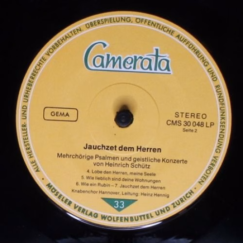 Camerata (2) CMS 30 048 LP - Heinrich Schütz - Jauchzet Dem Herr - Image 4