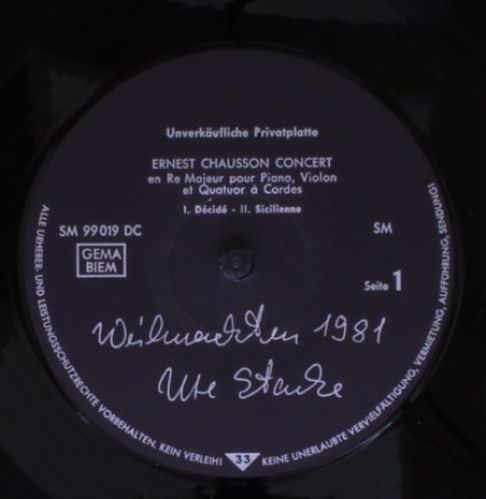 Not On Label SM 99019 DC - Ernest Chausson - Concert En Ré Majeu - Image 4